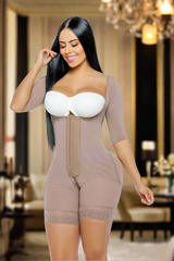 BBL Sculpt Full Coverage Mid Thigh Bodysuit with Sleeves